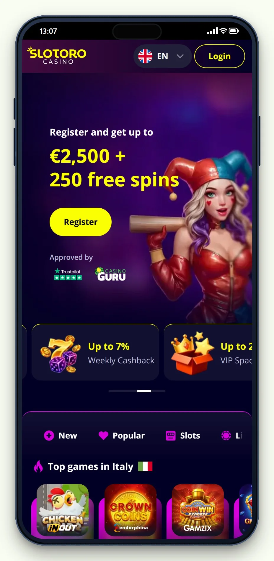 boku casino: Slotoro mobilsajt med lobbyn